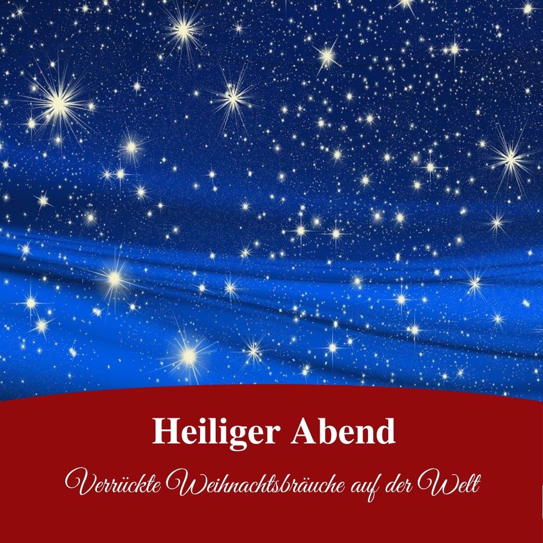 Bild für Folge Nummer 121 des bayerischen Podcasts Bayern Absolut. Es ist Heiliger Abend. Weihnachtliche Sterne funkeln hell vor einem gezeichneten Nachthimmel.